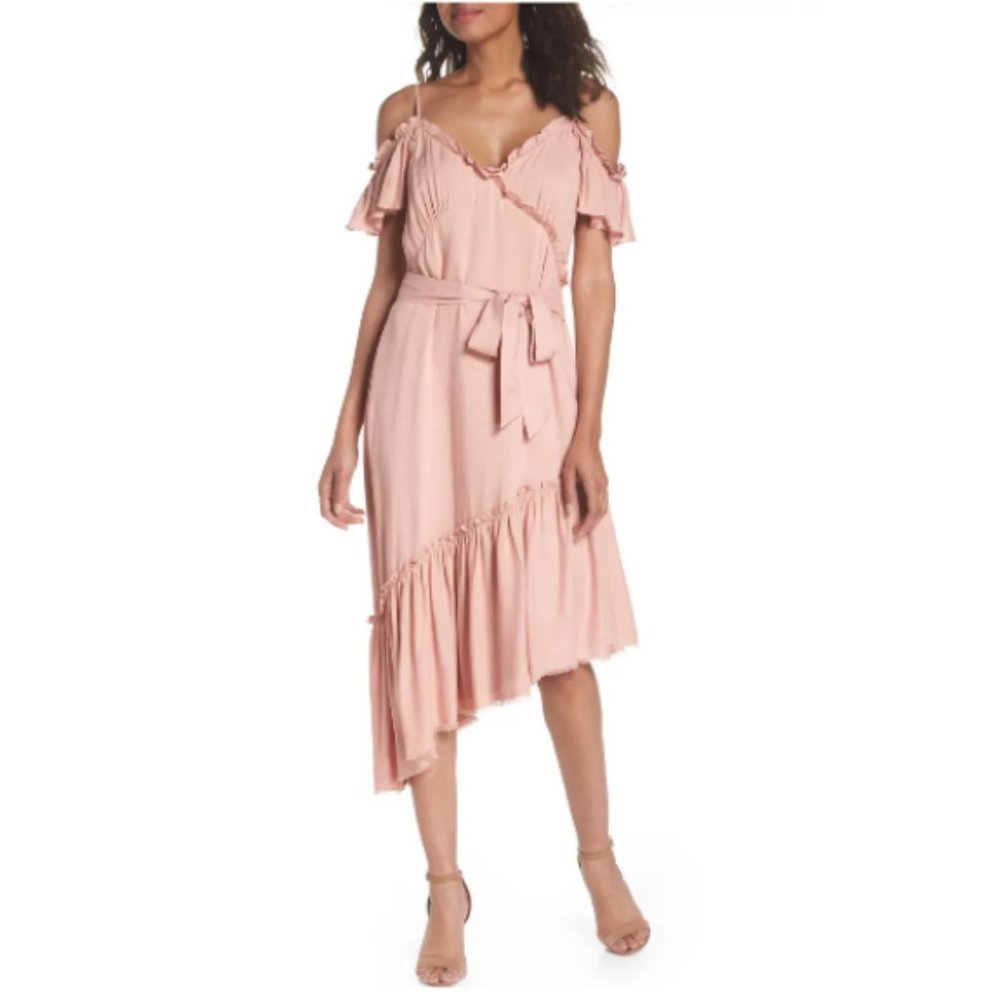 PAIGE Aylin Sleeveless Asymmetrical Ruffle Dress S - Picture 13 of 15